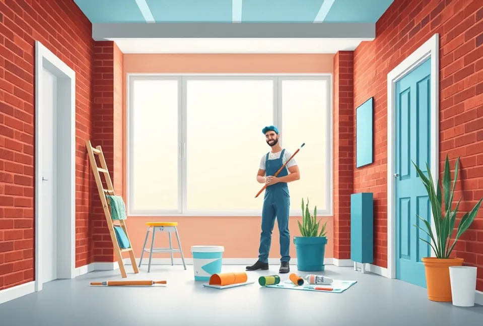 Intérieur rénové après travaux de peinture à Saverne